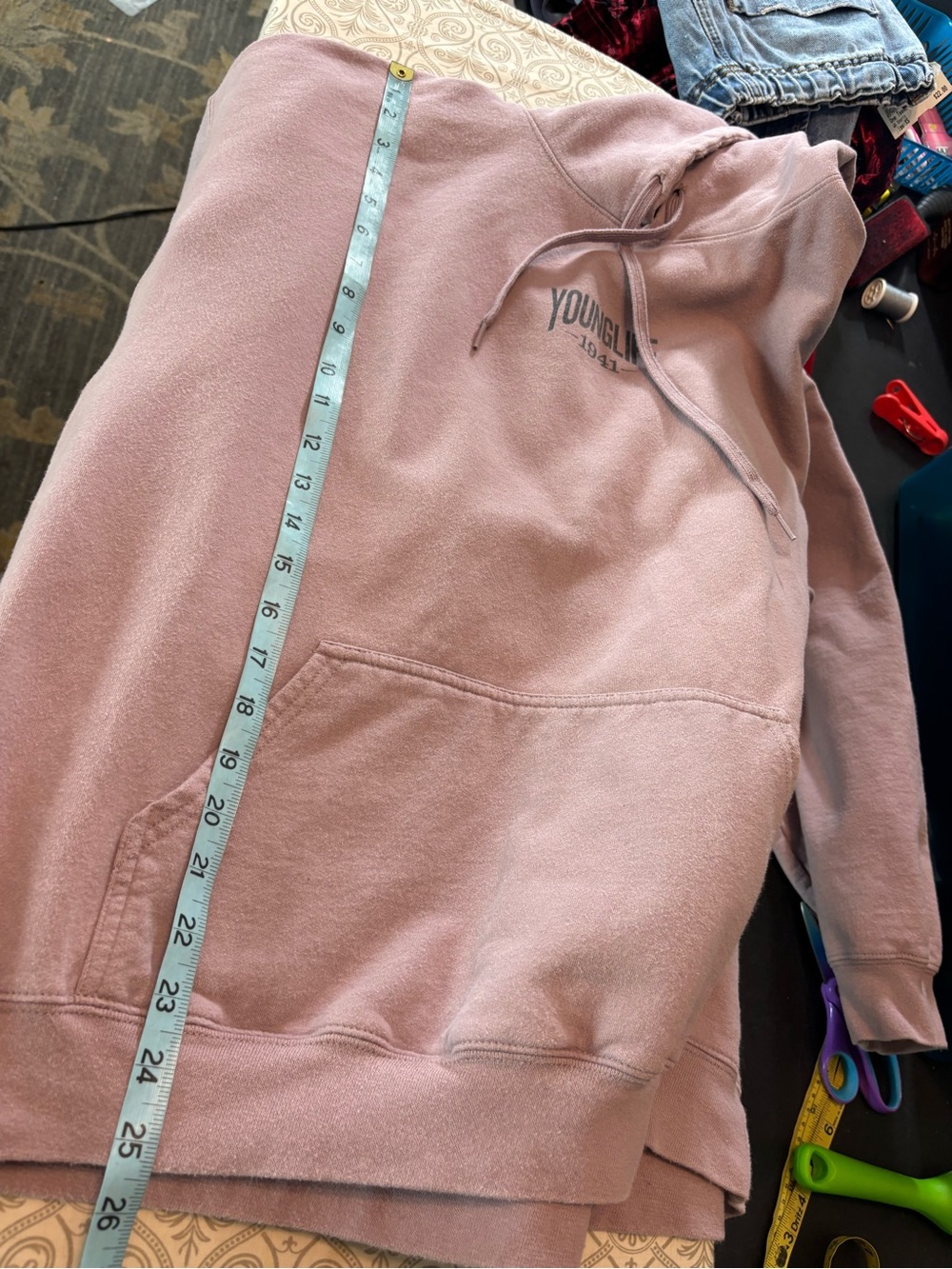 Younglife 1941 Sharp Top Cove Georgia Mauve Hoodie Sweatshirt XL - Picture 3 of 9